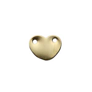 Gold Filled Heart 8.2x6.3mm 28g Stamping Blank x1