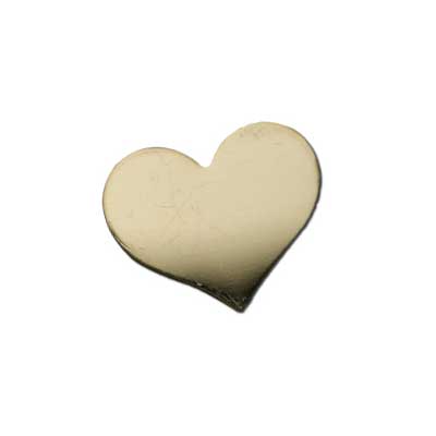 Gold Filled Heart 10x8mm 24g Stamping Blank x1