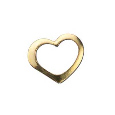 Gold Filled 8.5x7.5mm Floating Open Heart  x1