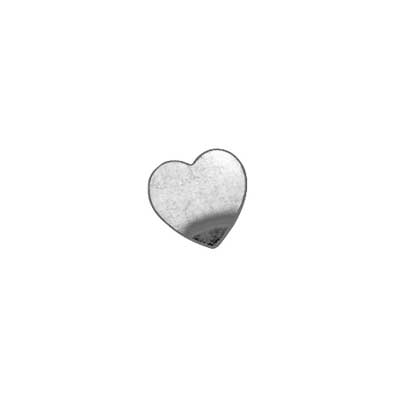 Sterling Silver Heart 5.1x4.7mm 24g Stamping Blank "Sequin" x1