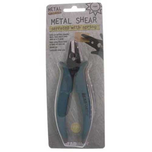 Beadsmith Metal Shear Serrated Pliers with Spring - Jewellers Tools