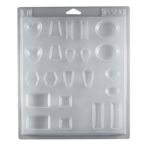 Resin Mould - Assorted Jewels Cabochons (22-on-1)