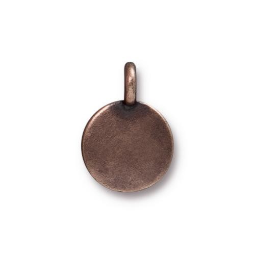 TierraCast Pewter Antiqued Copper Plated Blank Charm (Stampable) x1