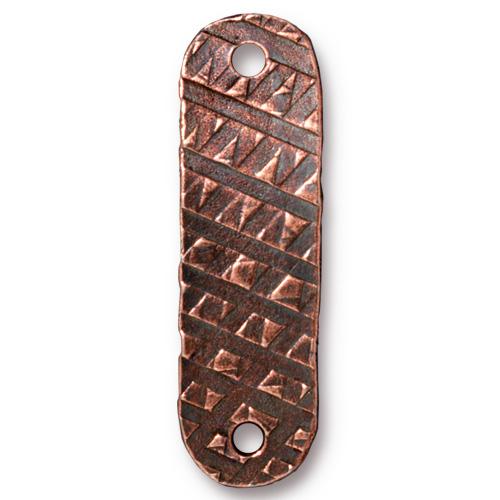 TierraCast Pewter Antiqued Copper Rock n Roll ID Tag Tag Link (Stampable) x1