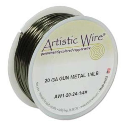 Artistic Wire 20ga Antique Brass (formerly Gunmetal) per 78.8ft (24m) 1/4 lb (0.11kg) Spool
