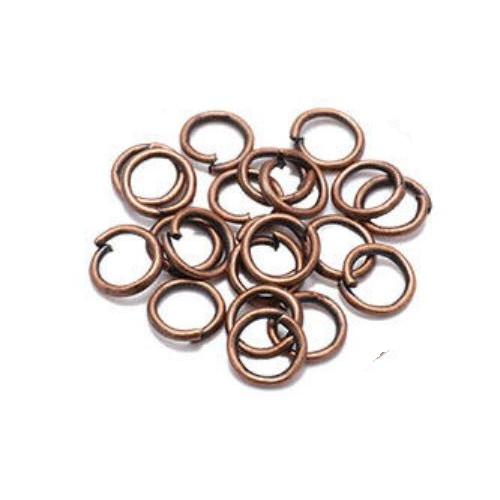 Jump Rings Open Non Soldered findings for Jewellery, 6mm od 4.8mm id 100pc apx Antique Copper