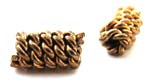BALI Gold Vermeil Beads - 6x4x4mm Twisted Antiqued Coiled Spacer Bead x1 