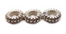DISCONTINUED - BALI Sterling Silver 3 Strand Coiled Spacer Bead - bright