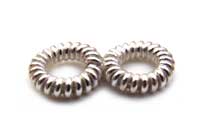 DISCONTINUED - BALI Sterling Silver 2 Strand Coiled Spacer Bead - bright
