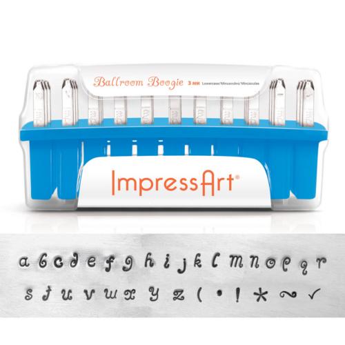 ImpressArt Ballroom Boogie 3mm Alphabet Lower Case Letter Metal Stamping Set