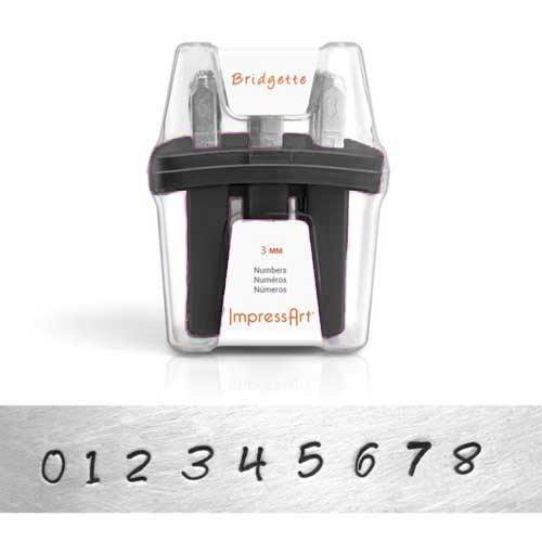 ImpressArt Premium Bridgette Number 3mm 1/8 Stamping Set