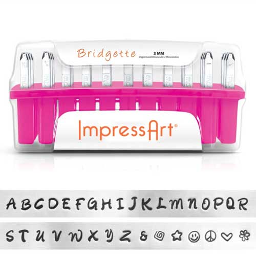 ImpressArt Standard Bridgette 3mm Alphabet Upper Case Letter Metal Stamping Set