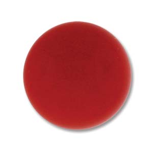Cabochon Czech Glass 18mm Round - Red Coral