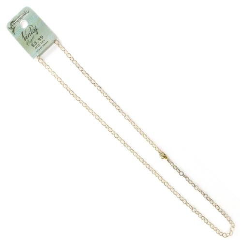 Vintaj Vogue Solid Brass 3.6x4.8mm Extra Fine Oval (soldered link) 18 inch Necklace
