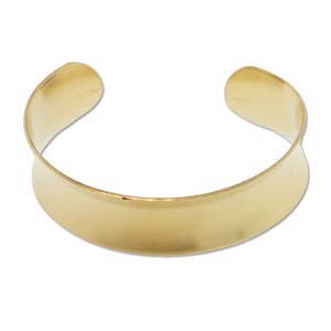 Brass Cuff Bracelet Blank Concave 0.75 inch 19mm High