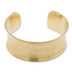Brass Cuff Bracelet Blank Concave 1 inch 28mm High