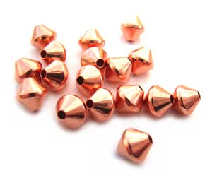 Pure 100% COPPER 5mm Bicone Spacer Beads x10