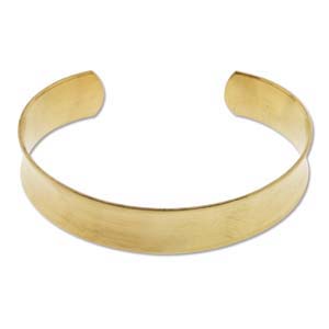 Brass Cuff Bracelet Blank Concave 0.5 inch 12.6mm High