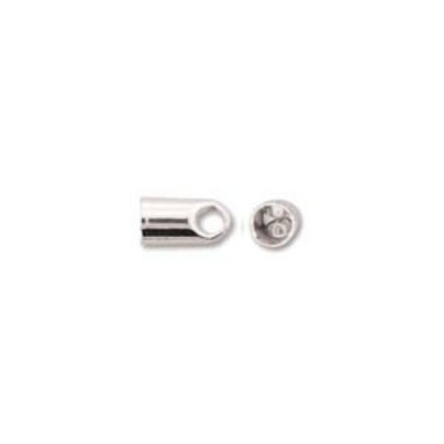 Kumihimo Findings 3x5mm Silver Plated End Caps x 2pc