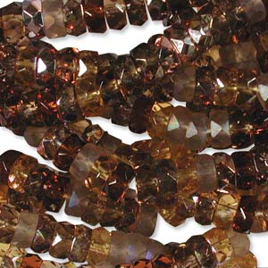 Czech Glass Fire Polished beads - 6/3mm Rondelle Wheatberry x60