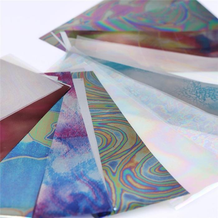 Rainbow Foil Transfer Sheets (4x160mm) x12pc.