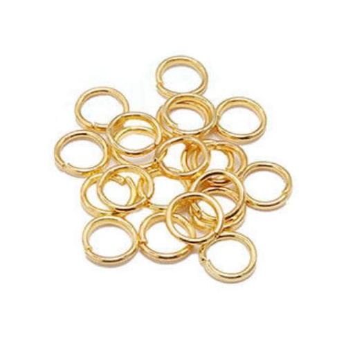 Jump Rings Open Non Soldered findings for Jewellery, 6mm od 4.8mm id 100pc apx Gold