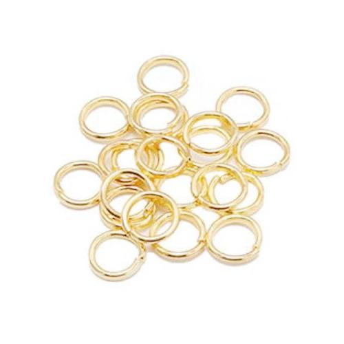 Jump Rings Open Non Soldered findings for Jewellery, 8mm od 6.6mm id 100pc apx Light Gold