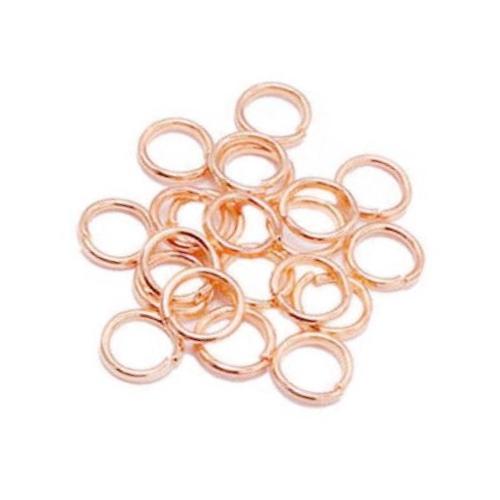 Jump Rings Open Non Soldered findings for Jewellery, 4mm od 2.5mm id 100pc apx Rose Gold