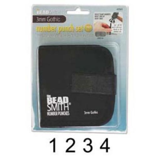 Beadsmith Gothic Number 3mm 1/8 Stamping Punch Set