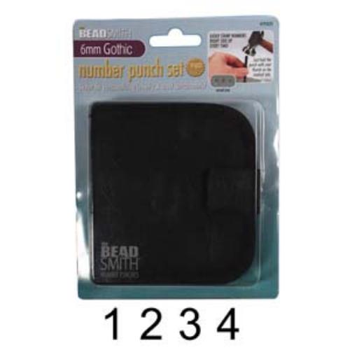 Beadsmith Gothic Number 6mm 1/4 Stamping Punch Set