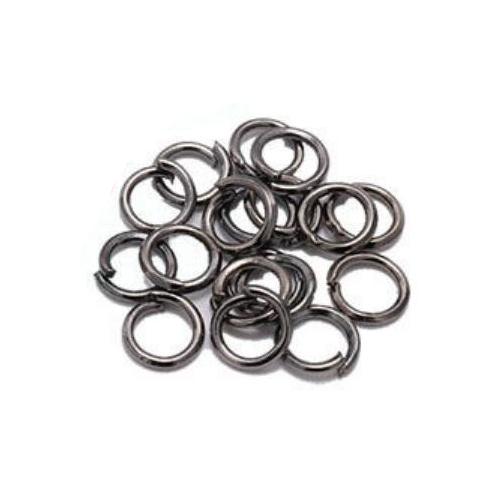 Jump Rings Open Non Soldered findings for Jewellery, 7mm od 5.4mm id 100pc apx Gunmetal Black