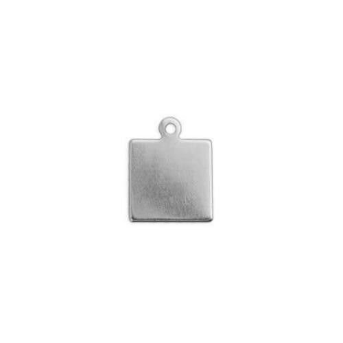 Aluminium Premium Soft Strike 9.6mm Square Jewellery Tag 16ga Metal Stamping Blank x5