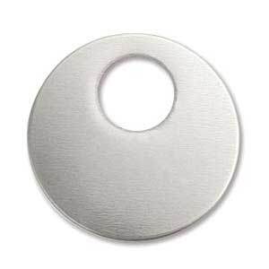 Alkemé Silver Soft Strike Offset Washer 25.4mm (1 inch) 18ga Stamping Blank x1