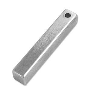 Pewter Soft Strike Rectangle Bar 37.5mm 1 1/2” Stamping Blank x1