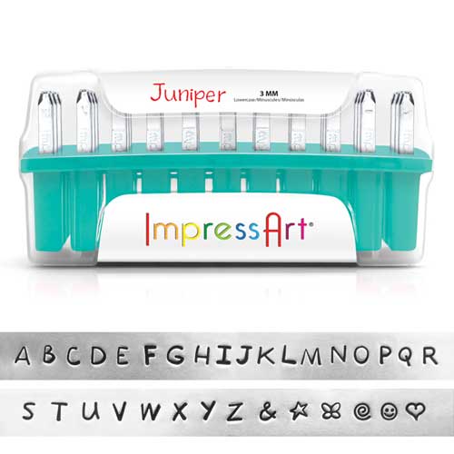 ImpressArt Juniper 3mm Alphabet Upper Case Letter Metal Stamping Set