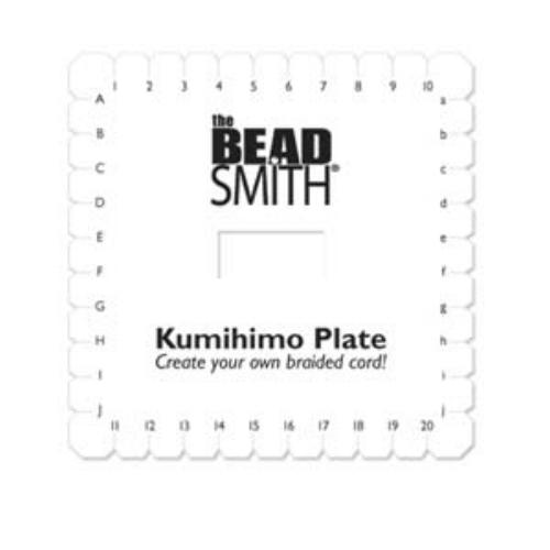 Beadsmith Kumihimo 6 inch Square Braiding Plate Disk Disc