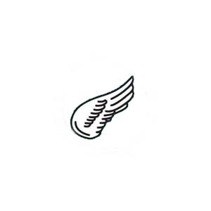 Stamping Tool Design - Angel Wing Right 6mm Pattern Punch Steel Stamp