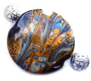 Jupiters Realm Set Artisan Glass Lampwork Beads ~ Ian Williams (5 beads)