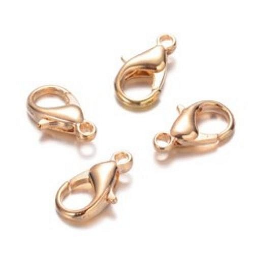 Lobster Claw Parrot Clasps Gold Light, 10x6mm x25pc 