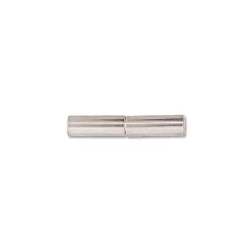 Kumihimo Glue in Magnetic Clasp 3.2mm id Silver Plated x1