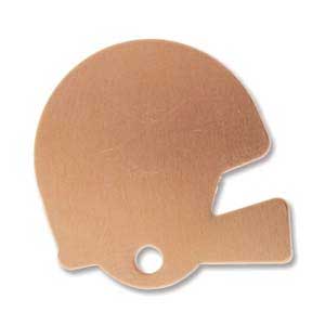 Copper American Football Helmet 22.75x22.3mm 24g Stamping Blank x1