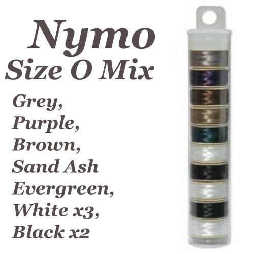 Nymo Beading Thread x10, Mix, 0, 115 yds