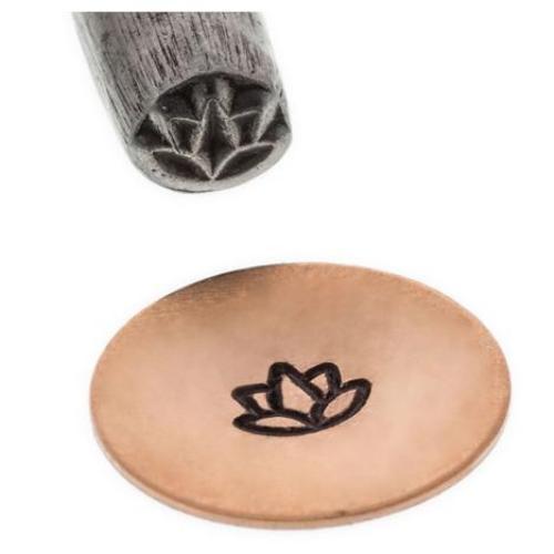 Stamping Tool Designs - Lotus Flower (Contemporary Collection.28) Specialty Steel Punch Stamp (PRE-ORDER) 