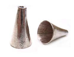Thai Karen Hill Tribe Silver - 20mm Plain Cone x1