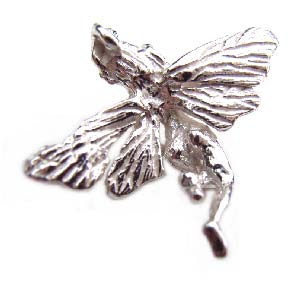Sterling Silver Charms - 18x21mm Faery Fairy Charm x1