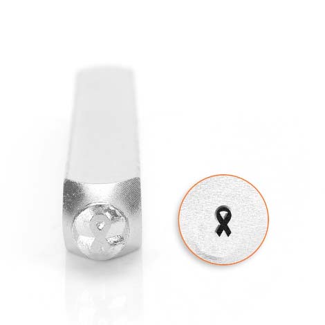 Breast Cancer Awareness Ribbon 4mm Metal Stamping Design Punches - ImpressArt
