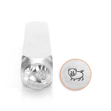 ImpressArt, Oinky the Pig 6mm Metal Stamping Design Punches