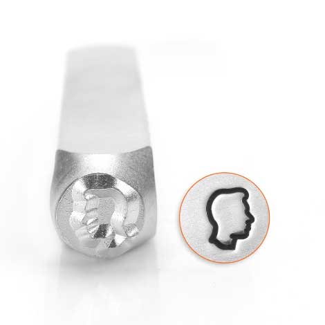 Boy Profile 6mm Metal Stamping Design Punches - ImpressArt