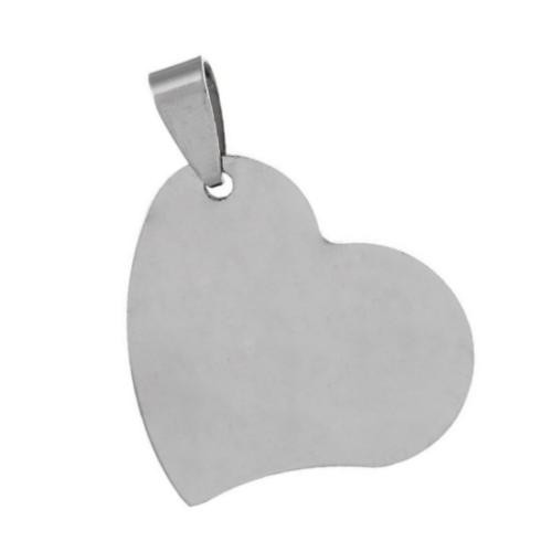 Stainless Steel Swirly Heart 36x32mm 16g Stamping Blank with Bail x1