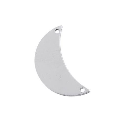 Stainless Steel Crescent Moon Connector 24x13mm 19g Stamping Blank x1